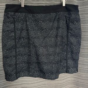 Adidas Golf Skort with Interior Shorts Black/White Print Size XL